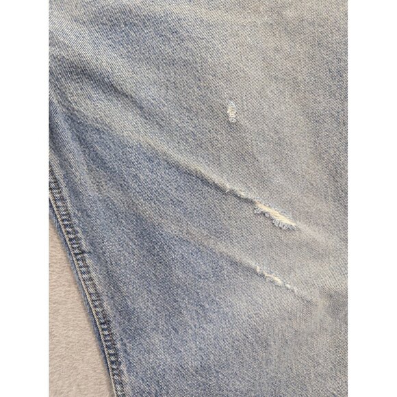 Carhartt Jeans Mens 42x32 Blue Relaxed Fit Flannel Lined Workwear Darkstone B172 - Picture 4 of 16